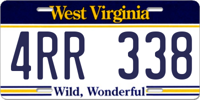 WV license plate 4RR338