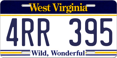WV license plate 4RR395