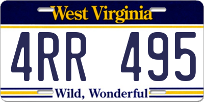 WV license plate 4RR495