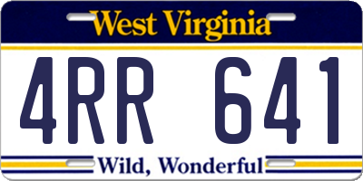 WV license plate 4RR641