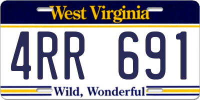 WV license plate 4RR691