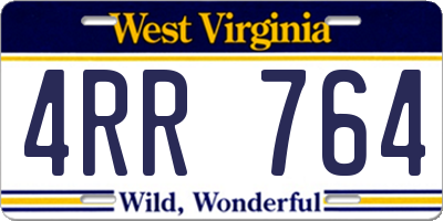 WV license plate 4RR764