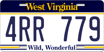 WV license plate 4RR779