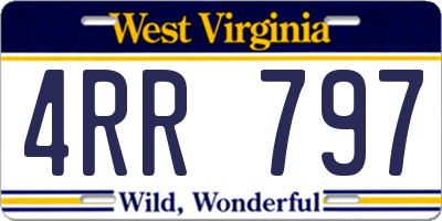 WV license plate 4RR797