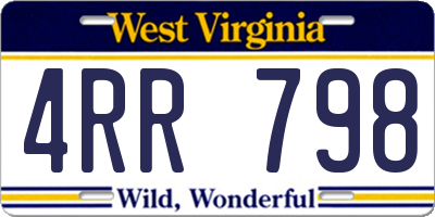 WV license plate 4RR798