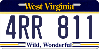WV license plate 4RR811