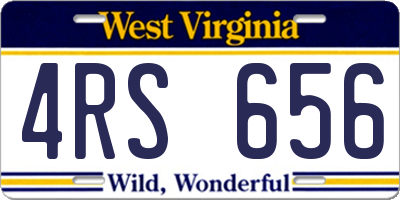 WV license plate 4RS656