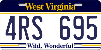 WV license plate 4RS695