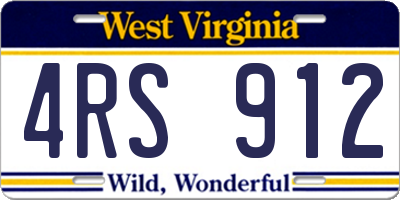 WV license plate 4RS912