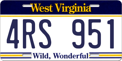 WV license plate 4RS951