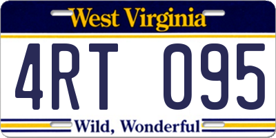 WV license plate 4RT095