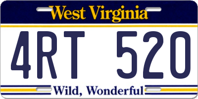 WV license plate 4RT520