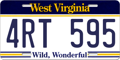 WV license plate 4RT595