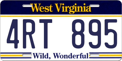 WV license plate 4RT895