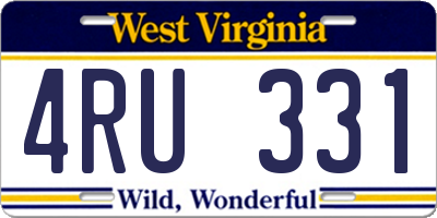 WV license plate 4RU331