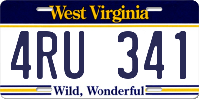 WV license plate 4RU341