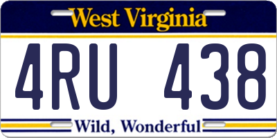 WV license plate 4RU438