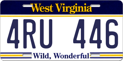 WV license plate 4RU446