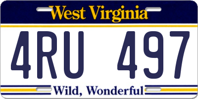 WV license plate 4RU497