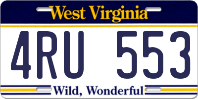 WV license plate 4RU553