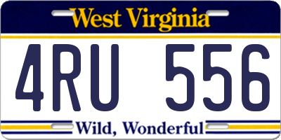 WV license plate 4RU556