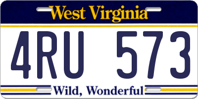 WV license plate 4RU573
