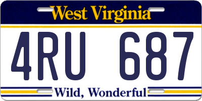WV license plate 4RU687