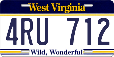 WV license plate 4RU712