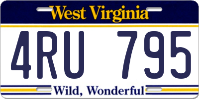 WV license plate 4RU795