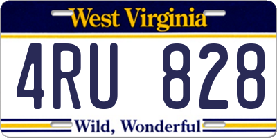 WV license plate 4RU828