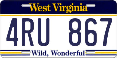 WV license plate 4RU867
