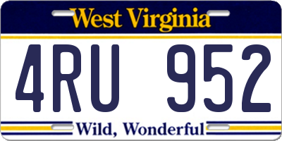 WV license plate 4RU952