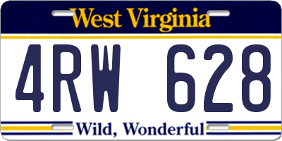 WV license plate 4RW628