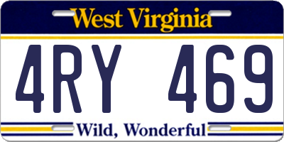 WV license plate 4RY469