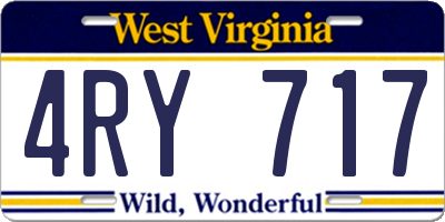 WV license plate 4RY717