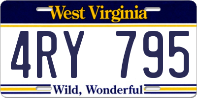 WV license plate 4RY795