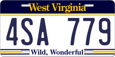 WV license plate 4SA779