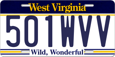 WV license plate 501WVV