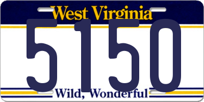 WV license plate 5150