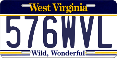 WV license plate 576WVL