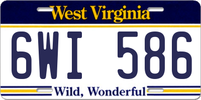 WV license plate 6WI586