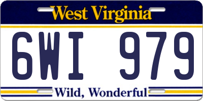 WV license plate 6WI979