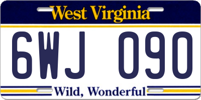 WV license plate 6WJ090