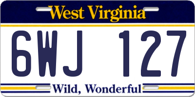 WV license plate 6WJ127