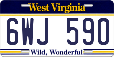 WV license plate 6WJ590