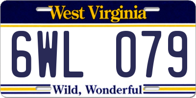 WV license plate 6WL079