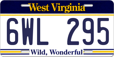 WV license plate 6WL295