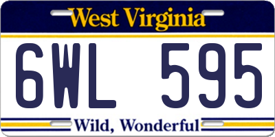 WV license plate 6WL595