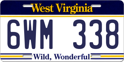 WV license plate 6WM338