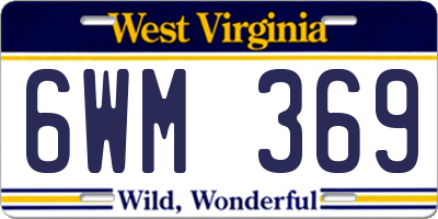 WV license plate 6WM369